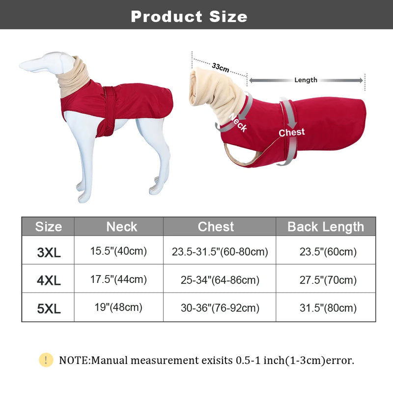 Roupas quentes e grossas para cães à prova d'água