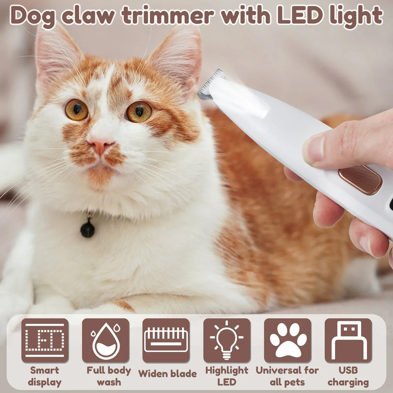 Aparador de pata de CÃO E GATO com luz led, À prova d'água.