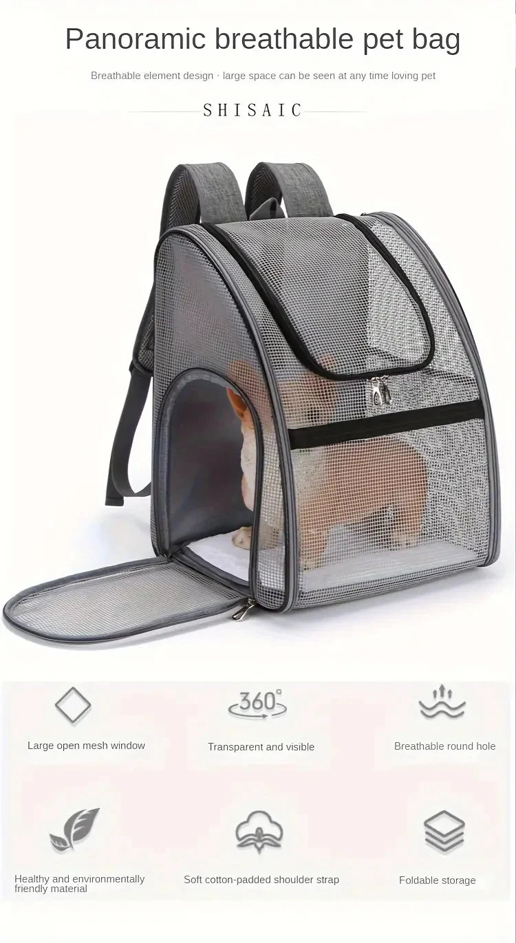 Bolsa de viagem para cães e gatos.