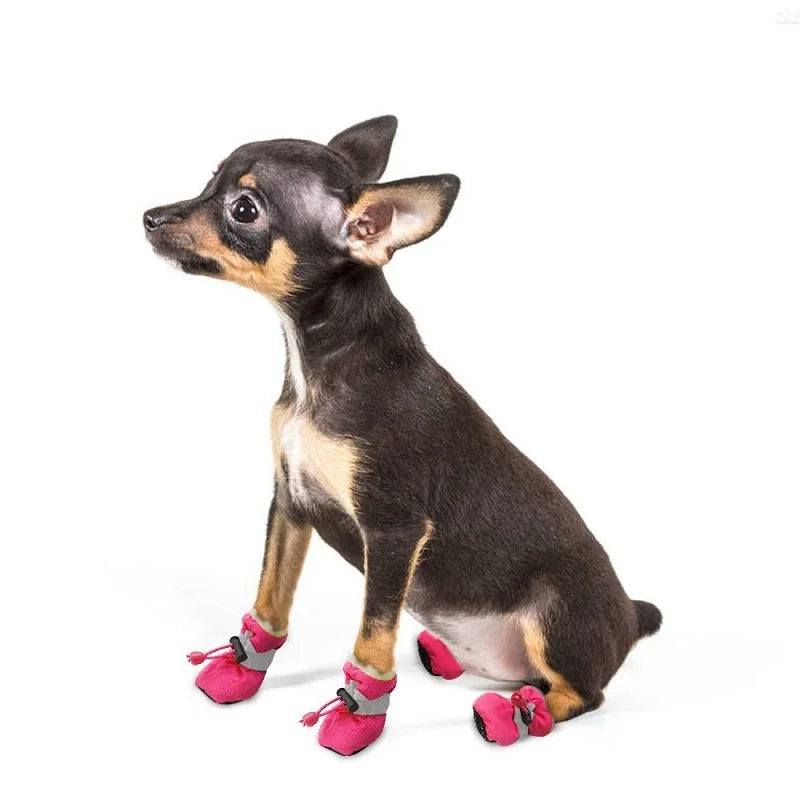 4 pçs/set  Sapatos para Cães de Estimação À Prova D' Água