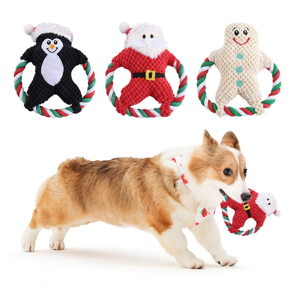 Brinquedos de natal de pelúcia para cães