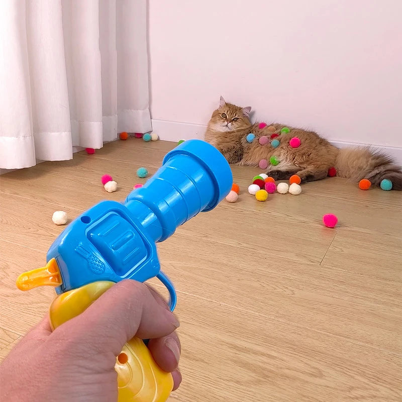 Brinquedos interativo tiro arma para gato