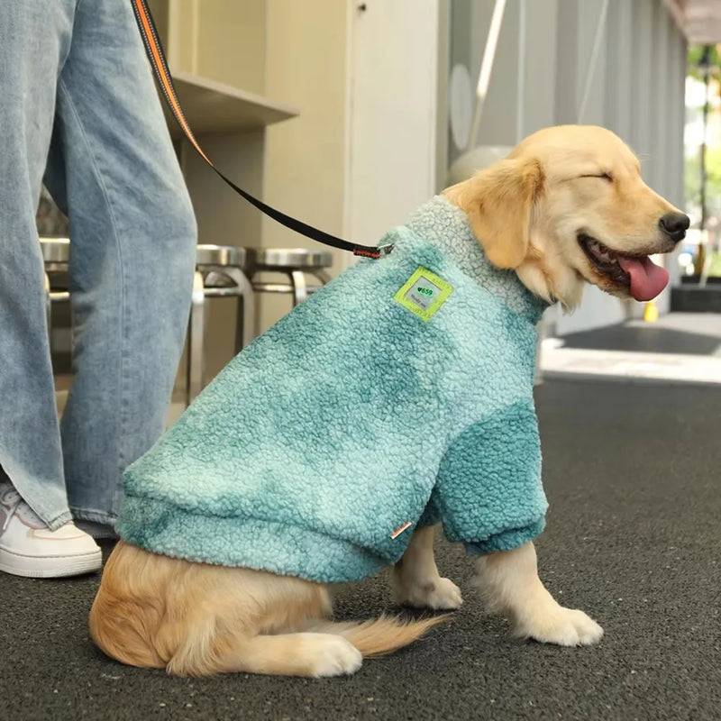 Jaqueta de lã de cordeiro para cães.