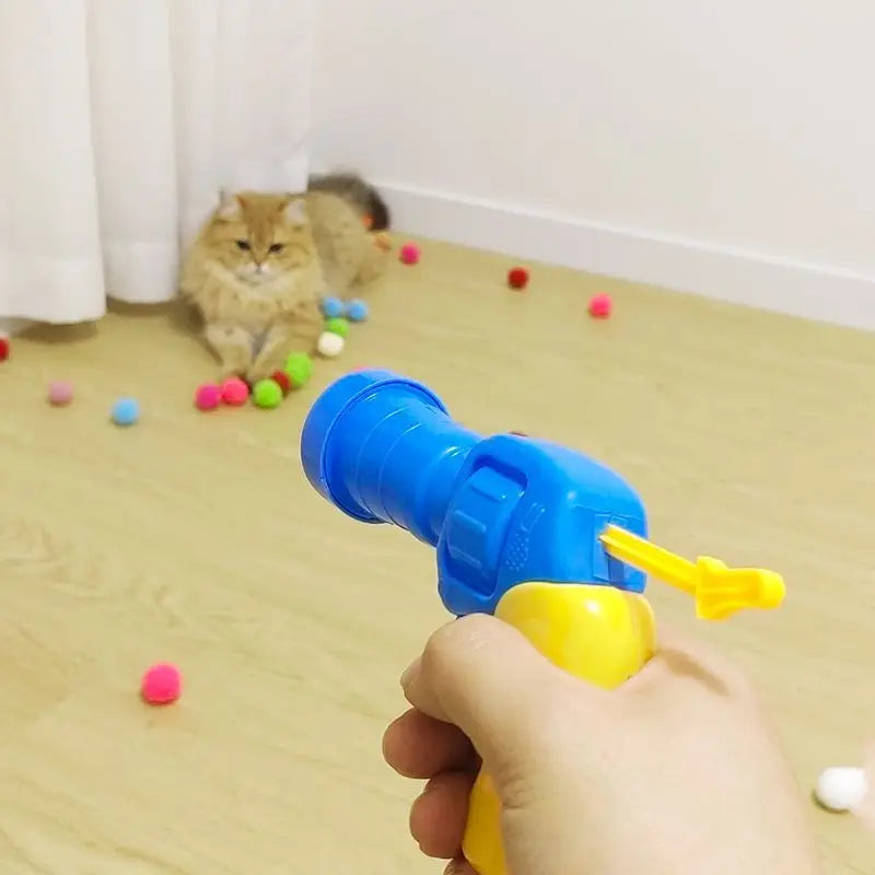 Brinquedos interativo tiro arma para gato