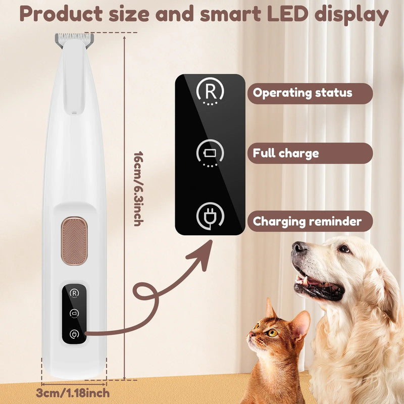 Aparador de pata de CÃO E GATO com luz led, À prova d'água.