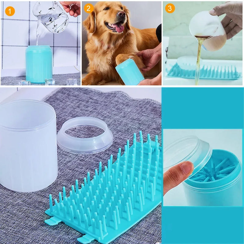 Limpador de pata de silicone para cão e gato!!!