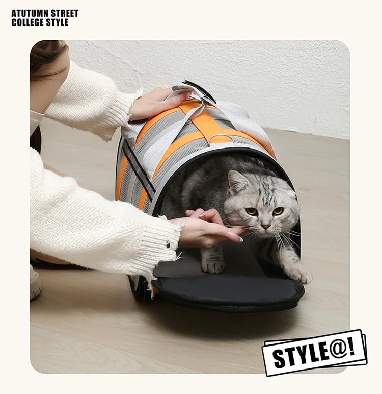 Bolsa portátil  para gato. Respiravél