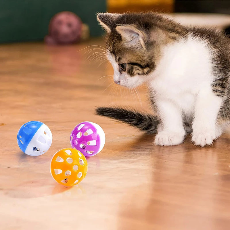 20Pcs Bolas de brinquedo para gatos .Cor aleatória